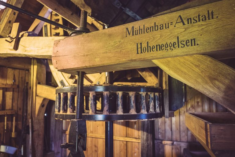 Innenleben der Windmühle in Asel (Harsum, Niedersachsen)