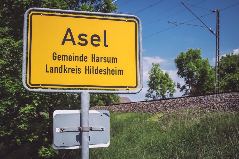Ortsschild Asel (Harsum, Niedersachsen)