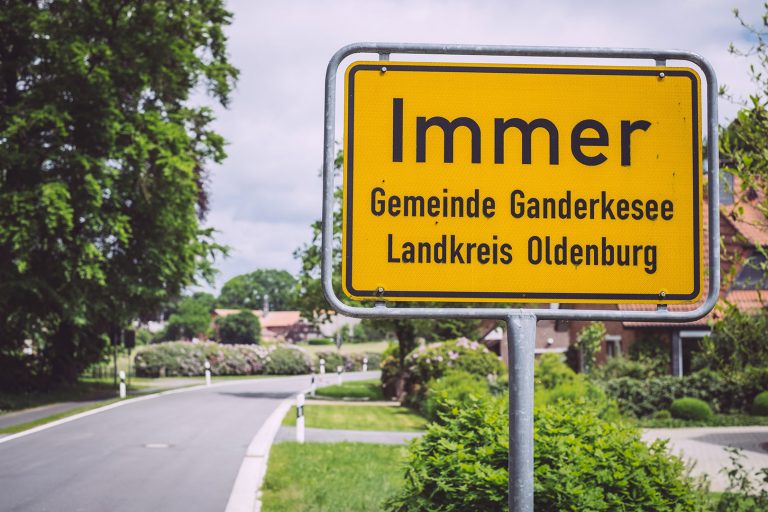 Ortsschild Immer (Ganderkesee, Niedersachsen)